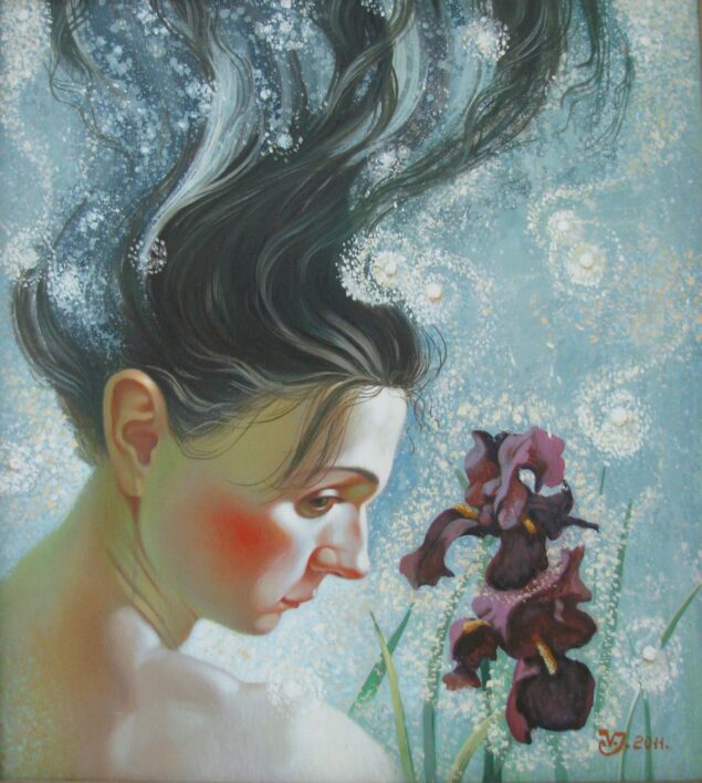 Domnișoara cu iriși, up, 50x45, 2011