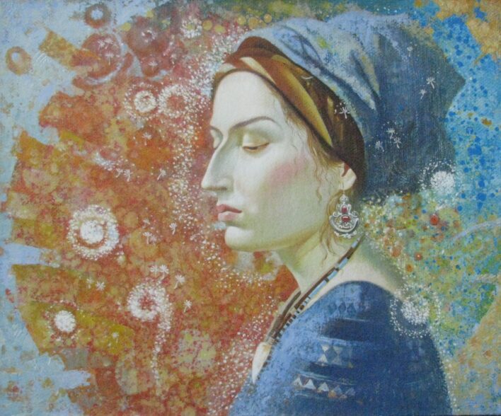 Domnișoara în blu, up, 60x73, 2015